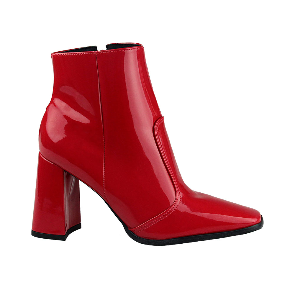 bota cano curto zatz salto grosso feminina