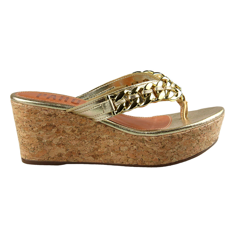 Tamanco Feminino Paro Dourado Ref.: 025-3109 | Carioca Calçados