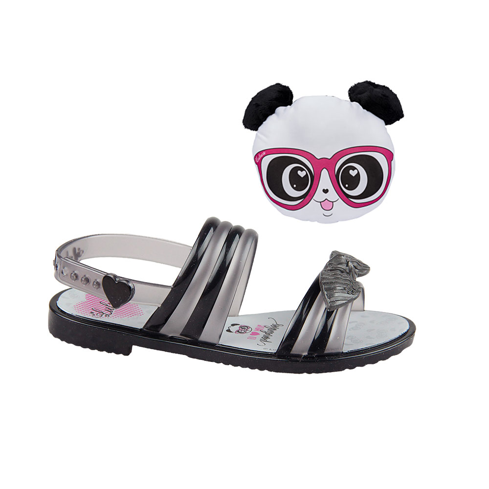 Sandália Infantil Luluca Preto Ref.: 22168/VM C ALMOFADA | Carioca Calçados