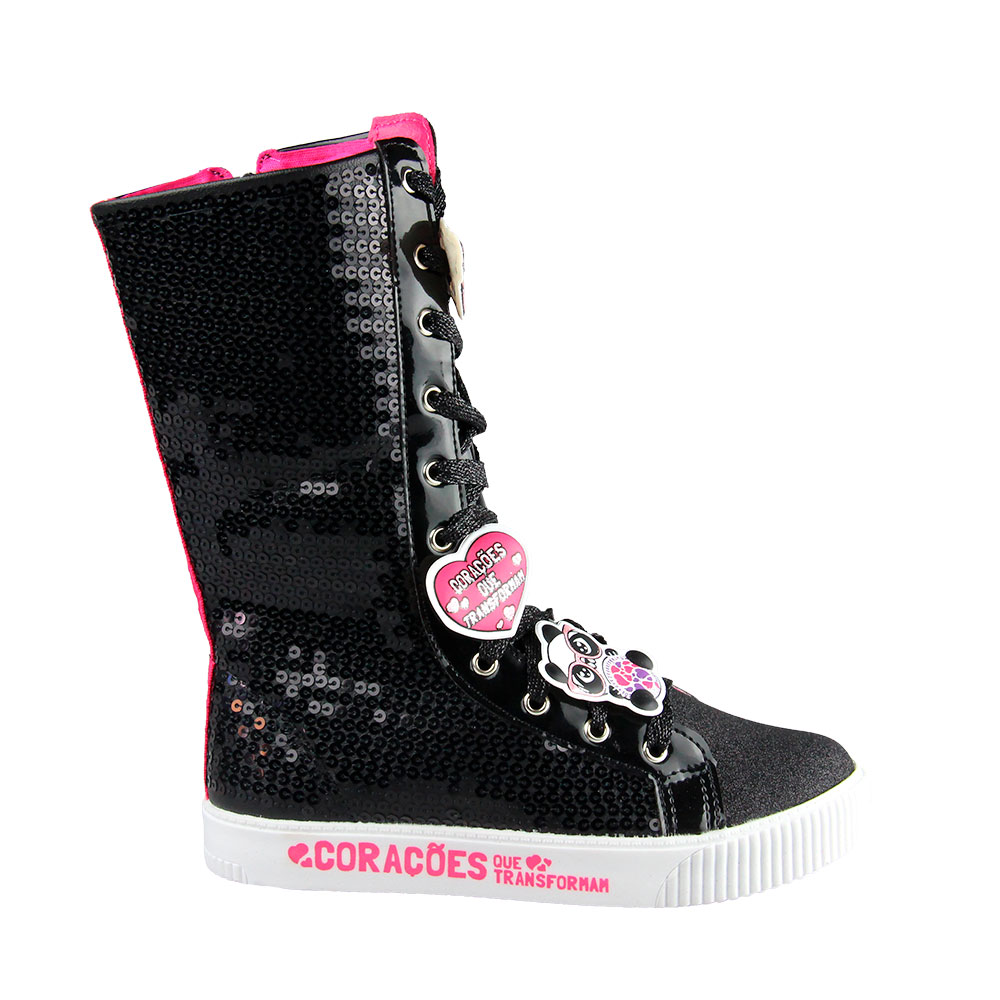 tenis botinha preto pampili