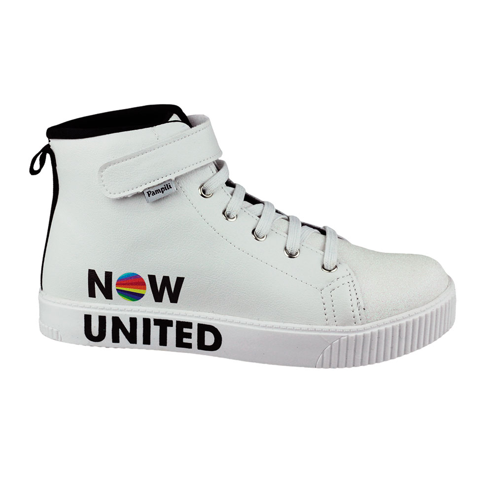 Tênis Infantil Feminino Play Now United Original by Pampili 501094 Preto  747 | ZAPELI